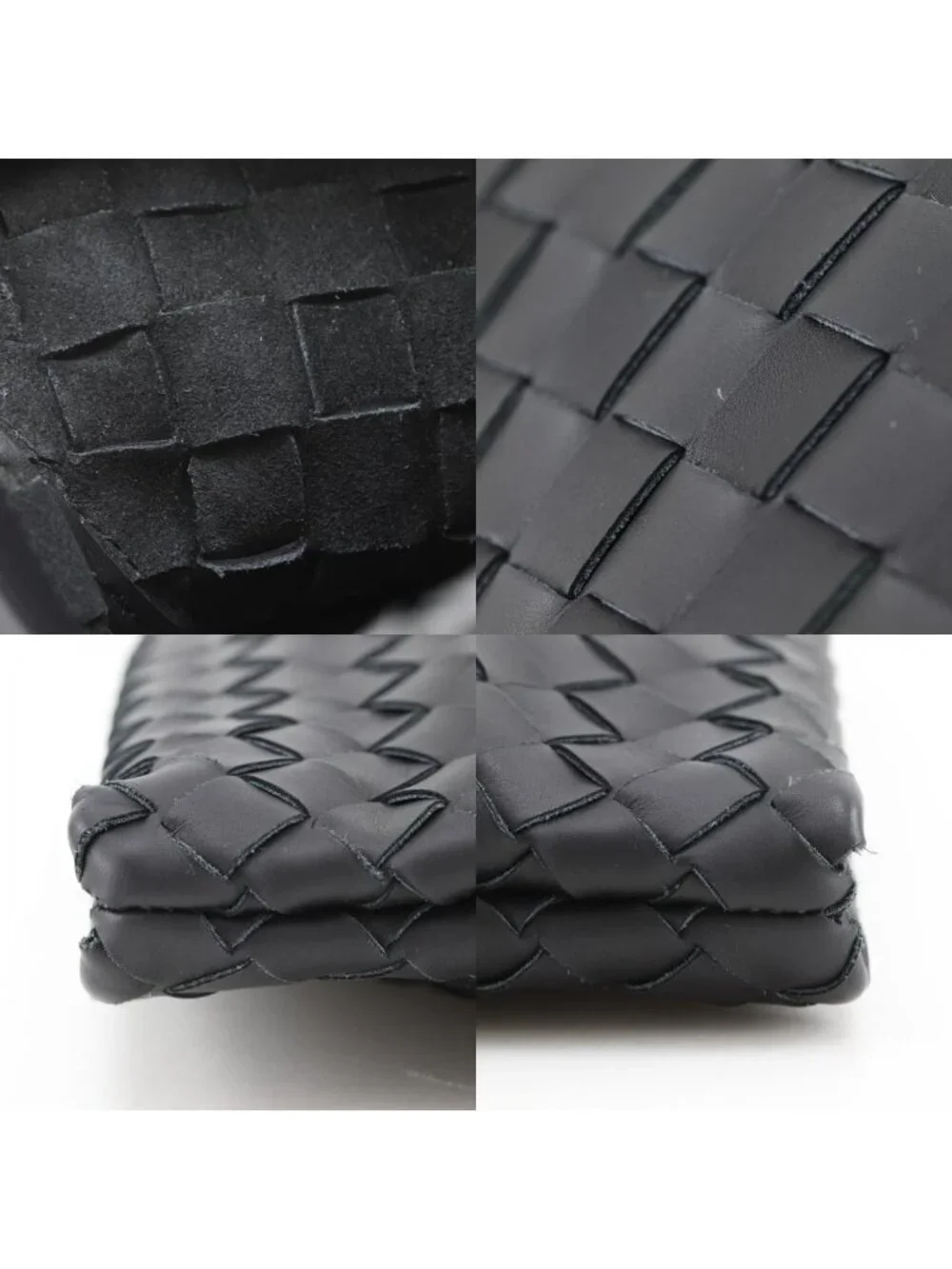 Bottega Veneta Classic Hydrology Intrecciato Leather Black Clutch